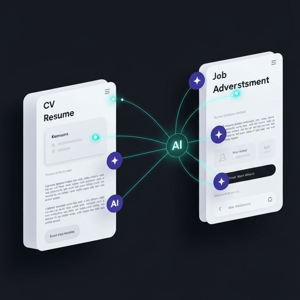 CVai product interface showing a CV being matched with a job advertisement using AI